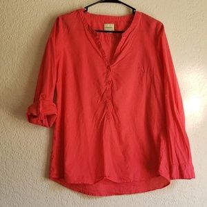 G.H. Bass & Co Salmon Long Sleeve Blouse
